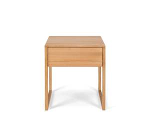 Furniture: AVON WOODEN BEDSIDE TABLE "OAK TOP"