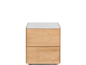 Furniture: IOWA WOODEN BEDSIDE TABLE "MARBLE TOP"