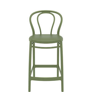 SIESTA VICTOR BAR STOOL 65cm "OLIVE GREEN" (x4)