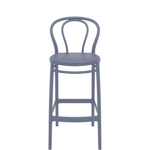 SIESTA VICTOR BAR STOOL 75cm "DARK GREY" (x4)