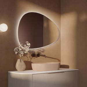 PLUMBLINE GALAXY 800 ORGANIC SHAPE BACKLIT LED MIRROR