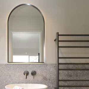 Led Mirrors: CODE SOLACE ARCH FRAMED LED MIRROR 600X900MM - 5 COLOURS