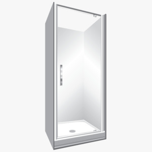 Elite Elegance Framed Alcove Pivot Door Shower Kits - 3 Colours