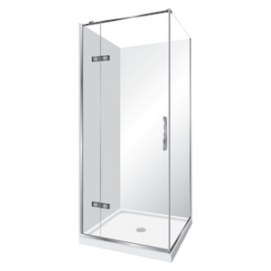 ELITE LUXURY SWING DOOR 2 SIDED SHOWER KITS - 2 COLOURS