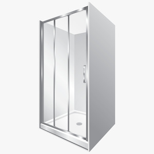 Elite Acrylic Alcove Bi-folding Stacker Panel Shower Kits - 7 Sizes