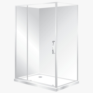 Elite Elegance 2 Panel Sliding Door Shower Kit - 2 Sided