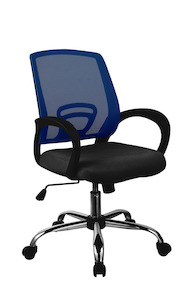 Trice-Blue Mesh mid back chair