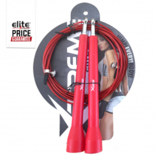 Red Nylon Handle Speed Rope Elite Fitness NZ