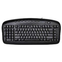 Ergonomic Posturite Left-Handed Keyboard - Compact Wired