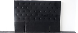 Queen black velvet headboard