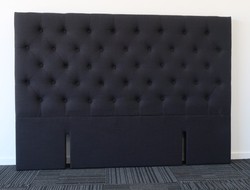 Bed: Double black headboard