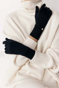 Clothing: Cashmere Gloves - Black