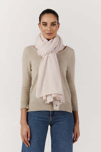 Cashmere Travel Wrap & Bag - Pale Pink