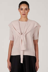 Clothing: Cashmere Sweater Scarf - Pale Pink