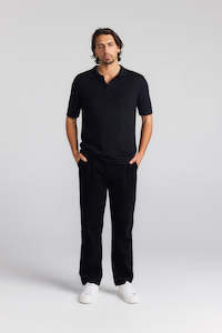 Miles Mens Polo Shirt - Black