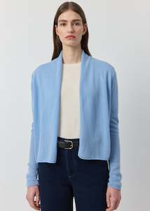 Cashmere Featherweight Cardigan - Malibu Blue