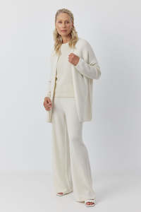 Clothing: Luxe Cashmere Cardigan - Cream