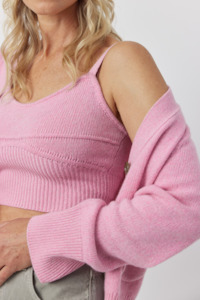 Luxe Cashmere Bralette - Pink Melange