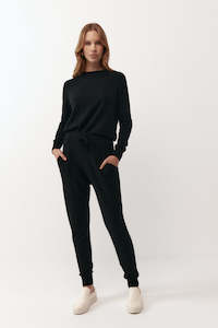 Unisex Essential Cashmere Jogger - Black