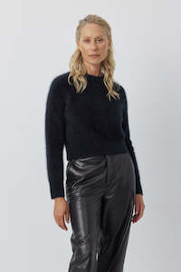 Clothing: Brushed Cashmere Crew - Black