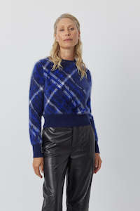 Clothing: Brushed Cashmere Crew - Argyle