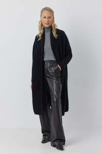 Clothing: Brushed Cashmere Coatigan - Black