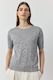 Cashmere Lurex Crew Tee - Grey Melange/Silver Lurex