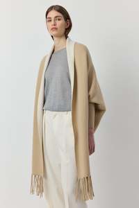 Cashmere Double Sided Jacket - Camel/Cream