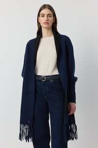 Cashmere Double Sided Jacket - Navy/Black