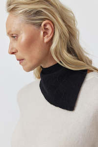 Clothing: Cashmere Pointelle Bandana - Black