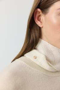 Clothing: Cashmere Pointelle Bandana - Cream