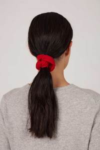 Clothing: Cashmere Scrunchie - Red