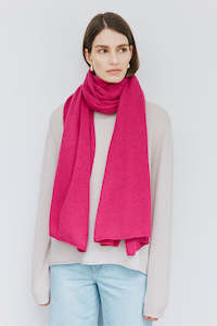 Clothing: Cashmere Travel Wrap & Bag - Crimson