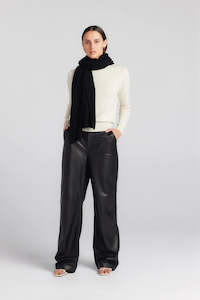 Clothing: Cashmere Travel Wrap & Bag - Black/Lurex