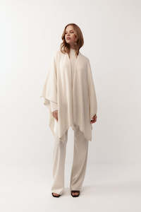 Clothing: Cashmere Cape - Cream