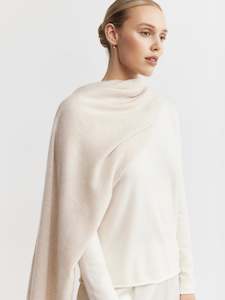 Clothing: Cashmere Travel Wrap & Bag - Sand