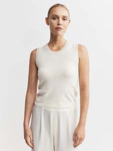 Clothing: Cashmere Tank - Cream