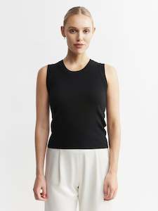 Clothing: Cashmere Tank - Black