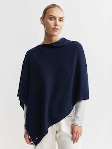 Clothing: Cashmere Poncho - Navy