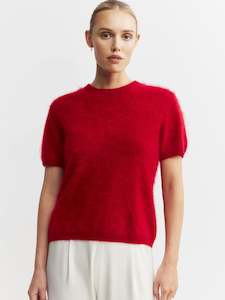 Clothing: Brushed Cashmere Tee - Red