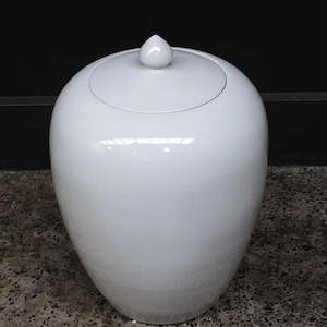 Pot with Lid White 30H