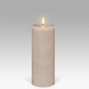 3.1x7" Flameless Sandstone Single Wick C Battery