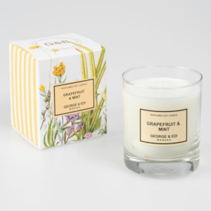 Soft furnishing: Grapefruit & Mint - Perfumed Soy Candle