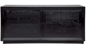 Balmain Oak Chest - Black 1650x 45D x 75H