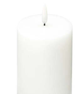 3"x7" Flameless white Single Wick