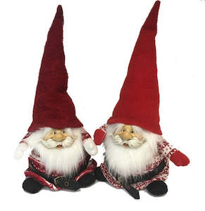 Soft furnishing: 45cm Santa Gonks pair