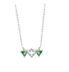 Soft furnishing: Byzantine Romance Necklace Silver with Emerald