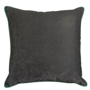 Black with Green piping 60x60 cushion