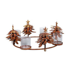 Rust Christmas Tree Centerpiece