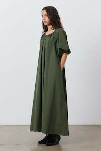 Bloom SS Maxi Dress in Forest